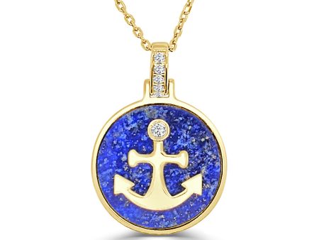 Anchor Pendant 14k Yellow Gold Online Sale