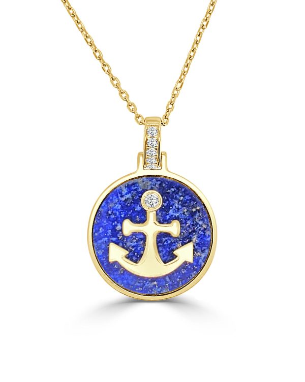 Anchor Pendant 14k Yellow Gold Online Sale