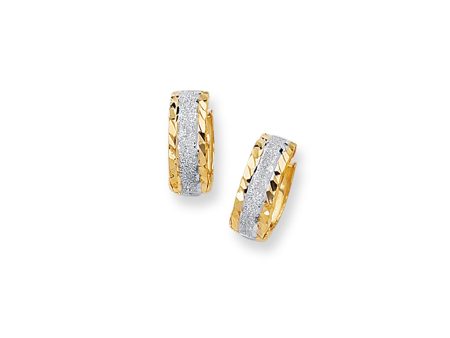 14K Gold Center Huggie Earring For Discount