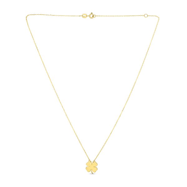 14K Gold Clover Necklace Online Sale