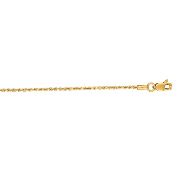 14K Gold 1.3mm Rope Chain Cheap