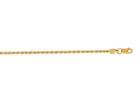 14K Gold 1.8mm Rope Chain For Sale