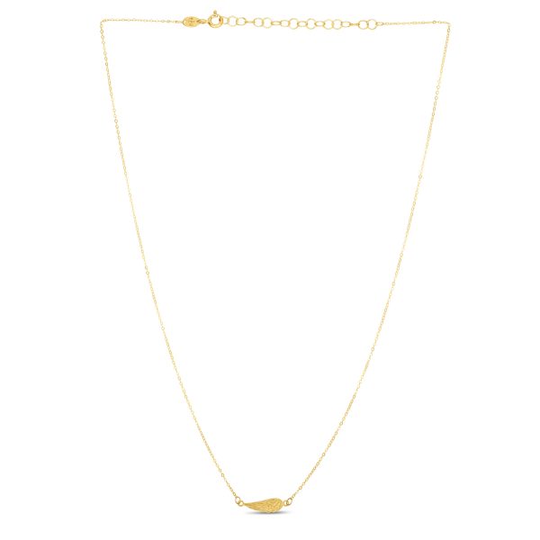 14K Gold Angel Wing Necklace For Discount