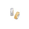 14K Gold Reversible X Pattern Huggie Earring Sale