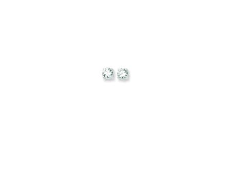 14K Gold 8mm Round CZ Stud Earring Online Hot Sale