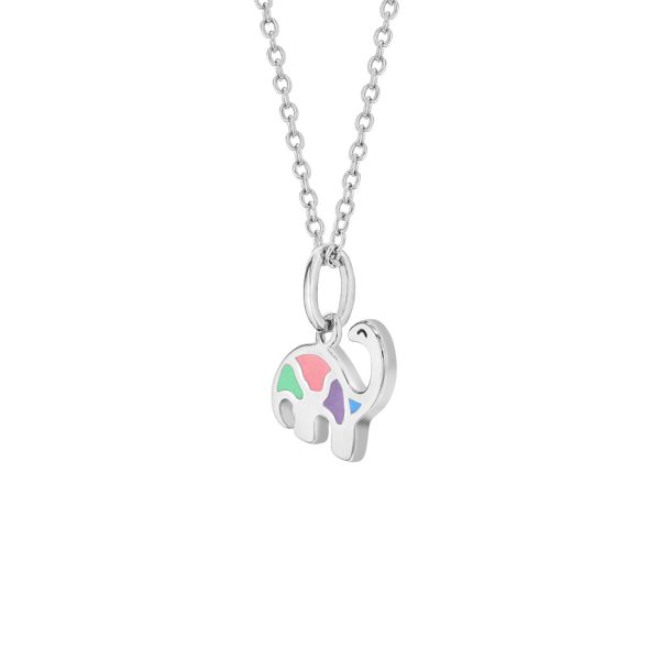 Children s Dinosaur Friend Necklace in Sterling Silver For Discount