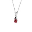 Childrens  Red Ladybug Necklace in Sterling Silver For Discount