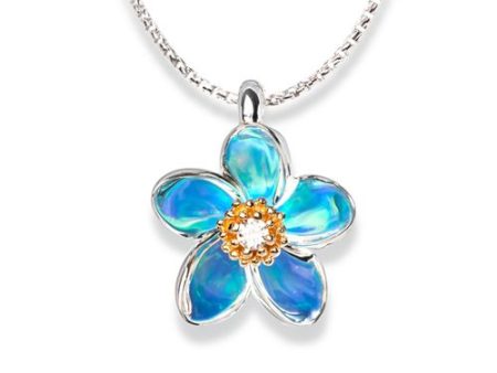 Floral Plumeria Opal & Diamond Pendant in 14k & Silver Online Hot Sale