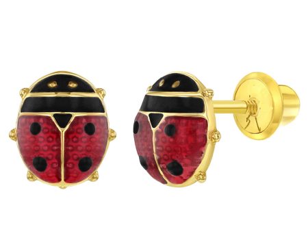 14k Red Ladybug Children s Screw Back Earrings Sale