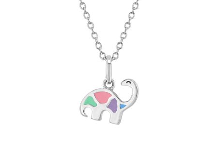 Children s Dinosaur Friend Necklace in Sterling Silver For Discount