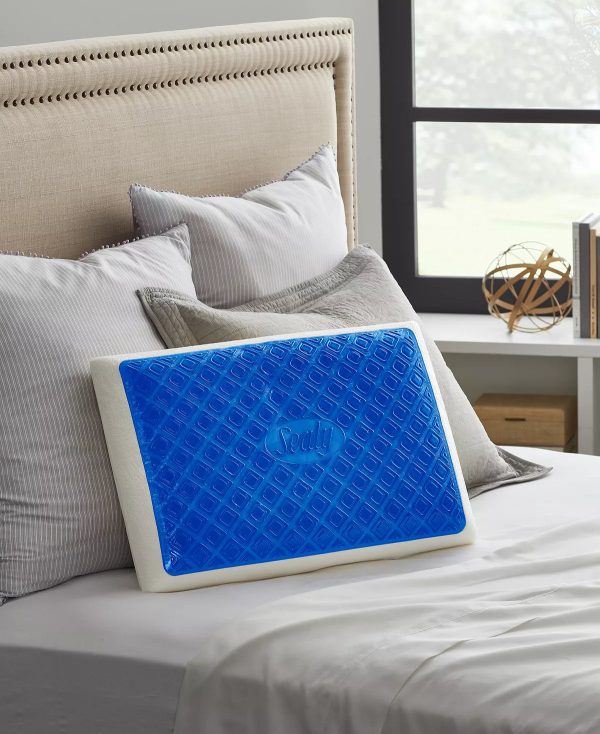 SEALY Chill Royal Blue Gel Memory Foam Cooling Pillow Fashion