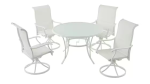 Hampton Bay Riverbrook Shell White 5-Piece Outdoor Patio Set - Table ONLY on Sale