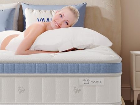 Yaak Queen Mattress, 10 Inch Queen Size Mattress in a Box, Individual Pocket Spring Hybrid Mattress with Breathable Memory Foam, Motion Isolation, Medium Firm Queen Bed Mattress 80 x60 x10  Sale