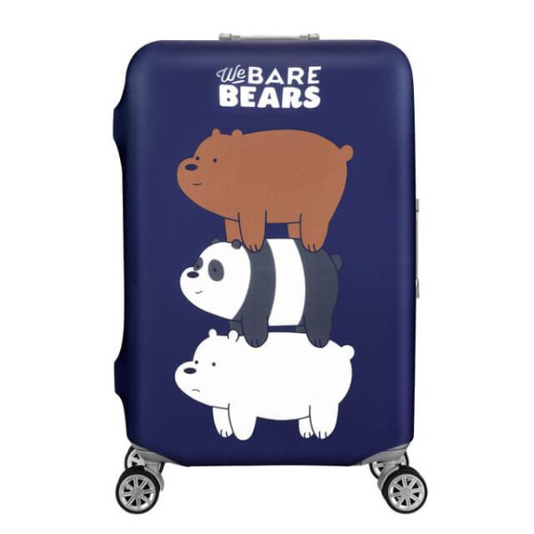 Stacked We Bare Bears Navy Blue | Standard Design | Luggage Suitcase Protective Cover For Discount