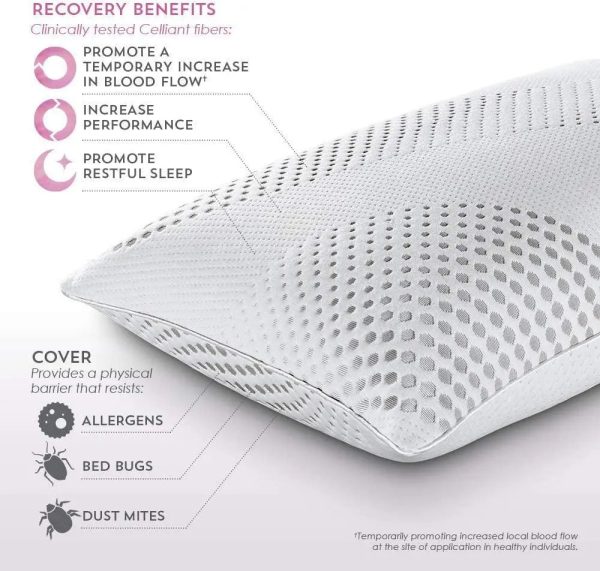 Body Chemistry King Size Celliant Temperature-Neutral Memory Foam Pillow For Cheap