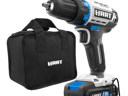 HART 20-Volt Cordless Brushless 1 2-inch Drill Driver Kit and 10-inch Storage Bag Cheap