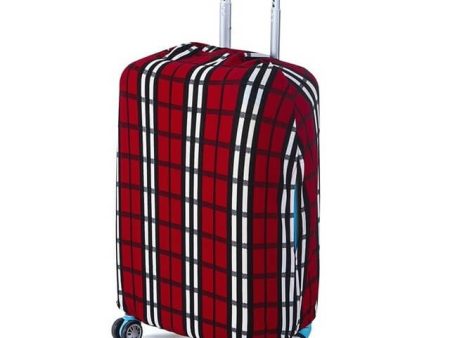 Red and White Plad | Basic Design | Luggage Suitcase Protective Cover Fashion