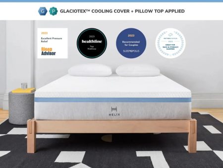 HELIX™ Moonlight Core 11.5” Mattress, Optional GlacioTex Cooling Pillowtop Cover (Soft, Back & Stomach) For Cheap