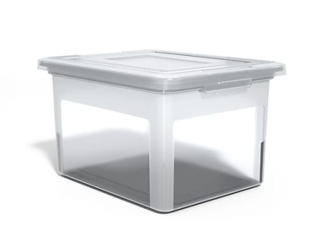 Staples Hanging File Box, Snap Lid, Letter Legal Size, Clear Hot on Sale