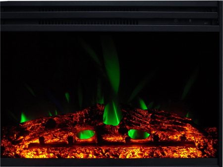 Hanover 24.4  x 17.6  x 7 Electric Fireplace Insert with Enhanced Log Display For Cheap