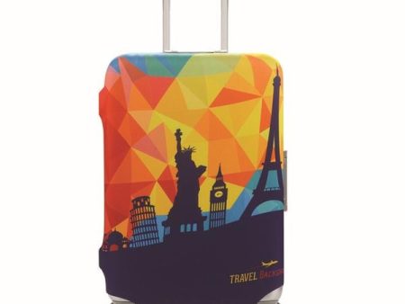 Colorful Travel Landmarks | Standard Design | Luggage Suitcase Protective Cover For Cheap