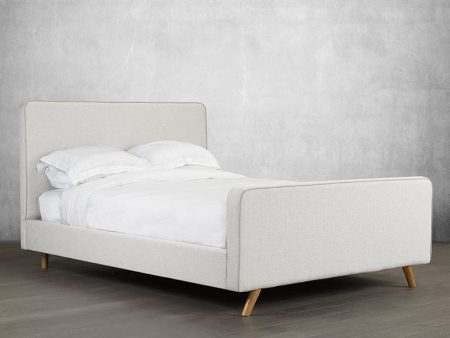 Velvet Fabric Platform Bed and Headboard Online now