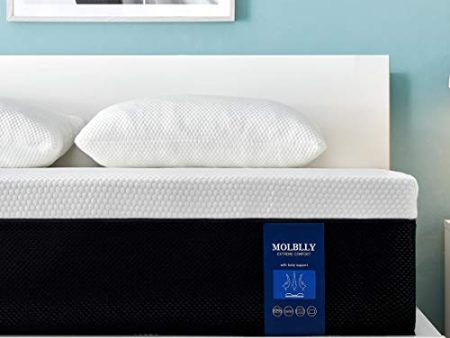 Molblly Queen Size Mattress, 8 Inch Premium Cooling-Gel Memory Foam Mattress Bed in a Box, Cool Queen Bed Supportive & Pressure Relief with Breathable Soft Fabric Cover, Medium Firm on Sale