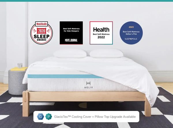 Helix™ Sunset Core 11.5  Mattress. Optional GlacioTex™ Cooling Pillow Top - (Soft Side Sleeper) Sale