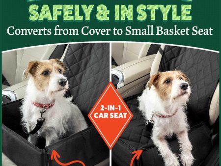 MuttStuff & Co Front Seat Dog Cover, Waterproof Dog Car Seat, Dog Booster Seat with Nonslip Car seat Covers, Belt and Extra Padding - Ideal Travel Accessories for Cars Trucks SUVs on Sale