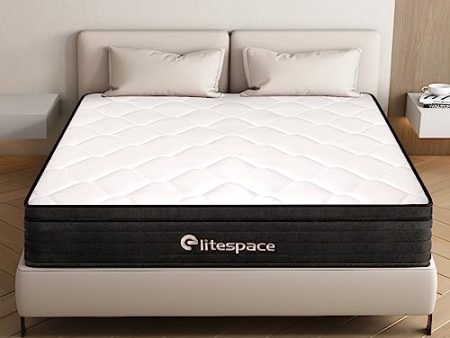 elitespace Queen Size Mattress,10 Inch Grey Memory Foam Hybrid Queen Mattresses in a Box,Individual Pocket Spring Breathable Comfortable for Sleep Supportive and Pressure Relief, CertiPUR-US. Sale