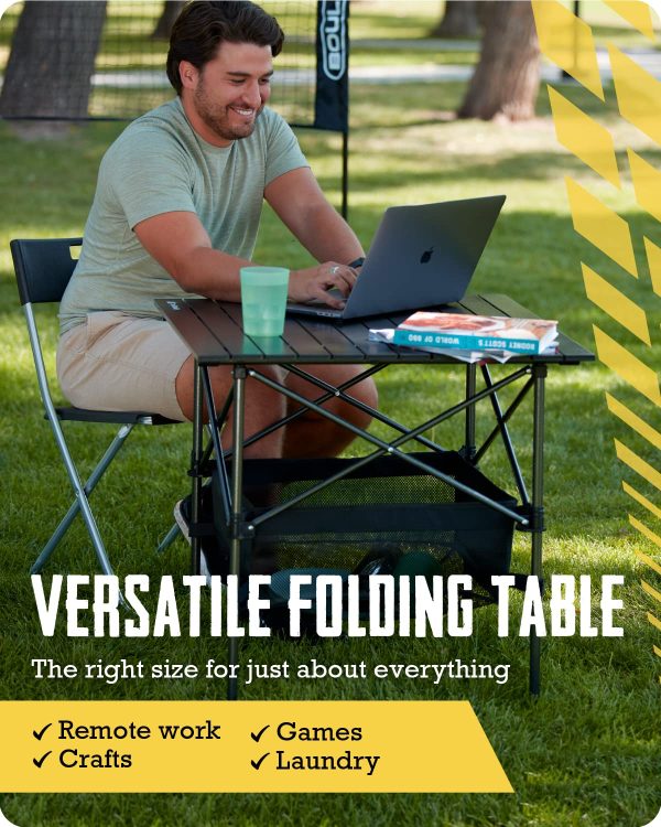 TrailBuddy Folding Camping Table - Small, Aluminum, Foldable Tables with Carry Bag Included - Lightweight and Portable for Beach, Picnic, Tailgate & Outdoor Use, 28in x 28in x 28in Online Sale