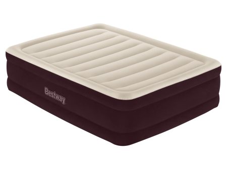 Bestway Maroon 20  Queen Air Mattress with Built-in Pump Online Hot Sale