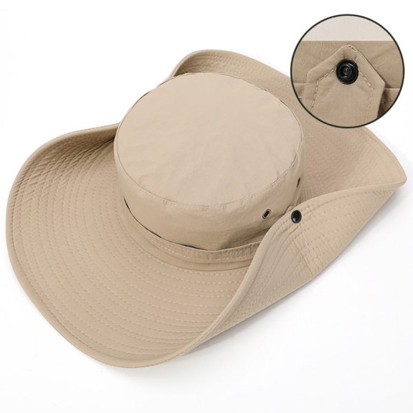 Men Beach Bucket Hat With Strap and Wide Brim Fashion