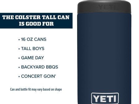 YETI Rambler 16 oz. Colster Tall Can Insulator for Tallboys & 16 oz. Cans, Navy Cheap