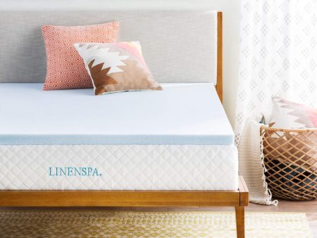 Linenspa 2 Inch Gel Infused Memory Foam Mattress Topper, Queen Fashion