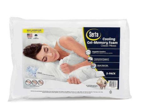 2-Pack Serta Gel Memory Foam Cluster Pillows Sale