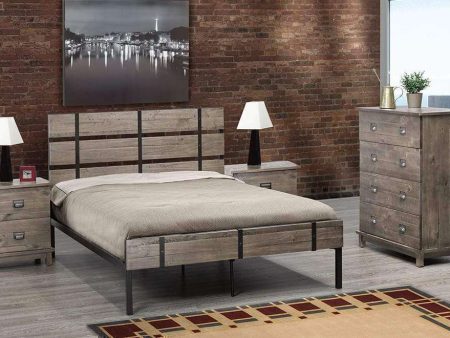 Solid Wood Metal Platform Bed Online now