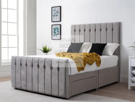 Lincoln Divan Bed with Tall Floor Standing Headboard and High Footboard Online