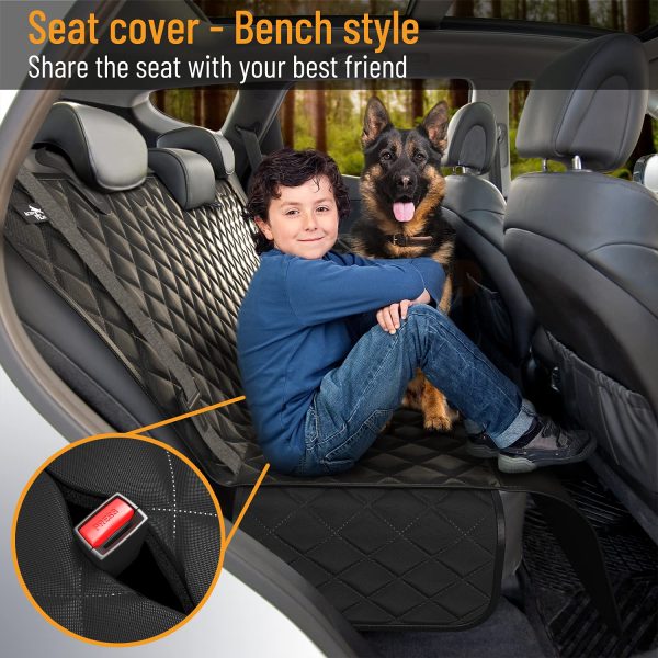 Active Pets Dog Car Seat Cover Car Seat Protector- Dog Seat Cover for Back Seat of SUVs, Trucks, Cars - Waterproof & Convertible Vehicle Dog Hammock for Car Backseat - Mesh Window - Black Online