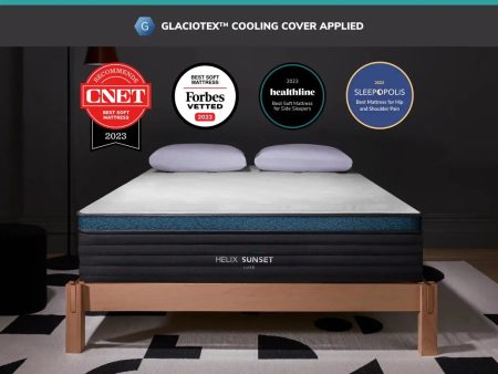 Helix™ Sunset Luxe 13.5  Mattress, Optional GlacioTex™ Cooling Pillowtop (Soft) Online