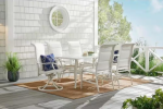 Hampton Bay Riverbrook Shell White Rectangular Glass  Patio Dining Table Online