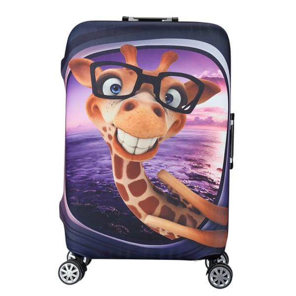 Giraffe in Glasses | Standard Design | Luggage Suitcase Protective Cover For Cheap