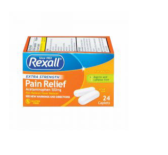 Rexall Extra Strength Pain Relief Caplets, 24 ct Discount