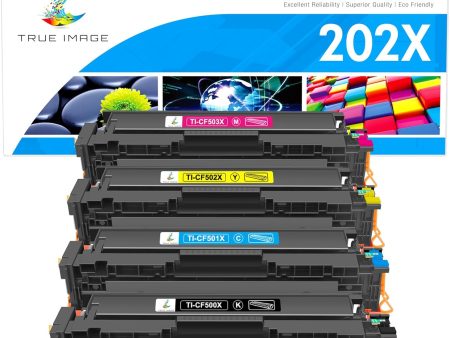 Compatible Toner Cartridge Replacement for HP 202X, 4 Pack Fashion