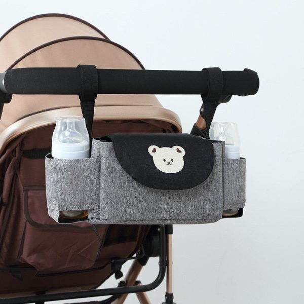 Stroller Diaper Bag | Cute Adjustable Organizer with Bottle Holder For Sale