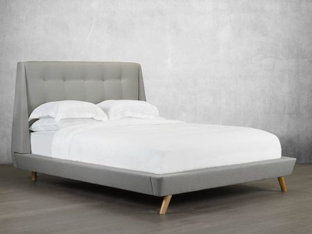 Upholstered Platform Bed and Headboard on Sale