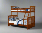 Wood Bunk Bed Twin over Double Converts to 2 Beds Honey Golden Wooden Colour Supply