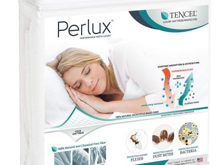 Perlux Hypoallergenic Tencel 100-Percent Waterproof Mattress Protector, Queen For Sale