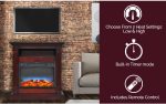 Cambridge Electric Fireplace Insert for Mantel with Realistic Multi-Color LED Flames on Sale