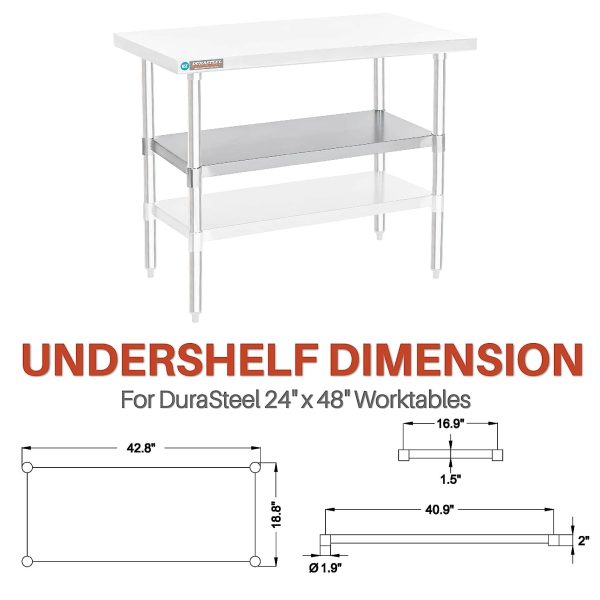 Galvanized Under Shelf for Work Tables Discount